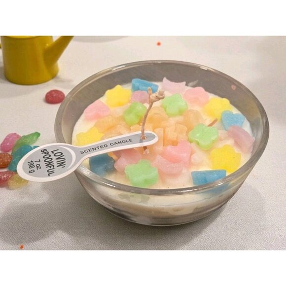 New Funny Cute Gift XOXO Cereal With Marshmallows Bowl Scented Candle - Picture 1 of 2